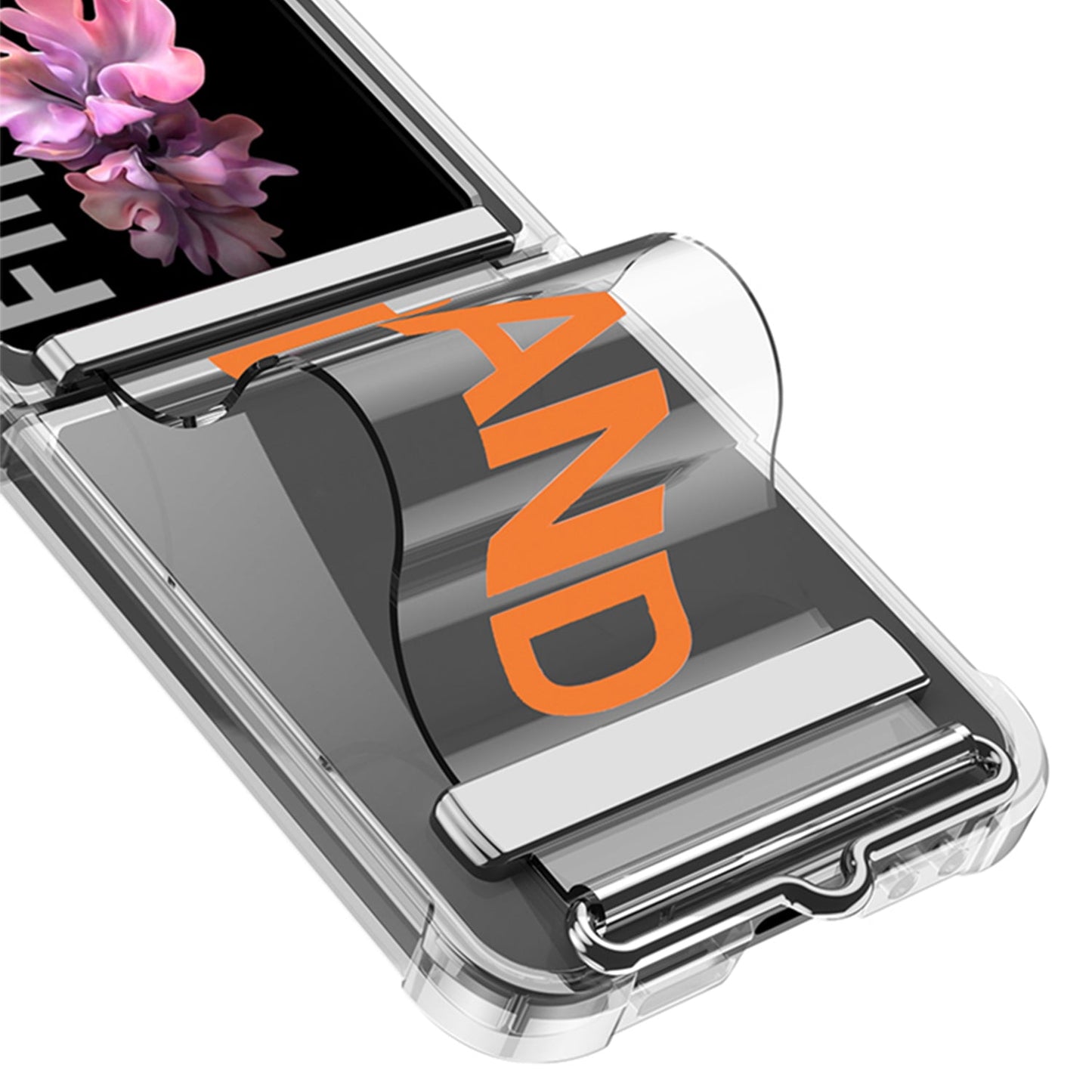 Luxury Anti-fall Protective Phone Case With Wrist Strap Bracket For Galaxy Z Flip6 Flip5 Flip4