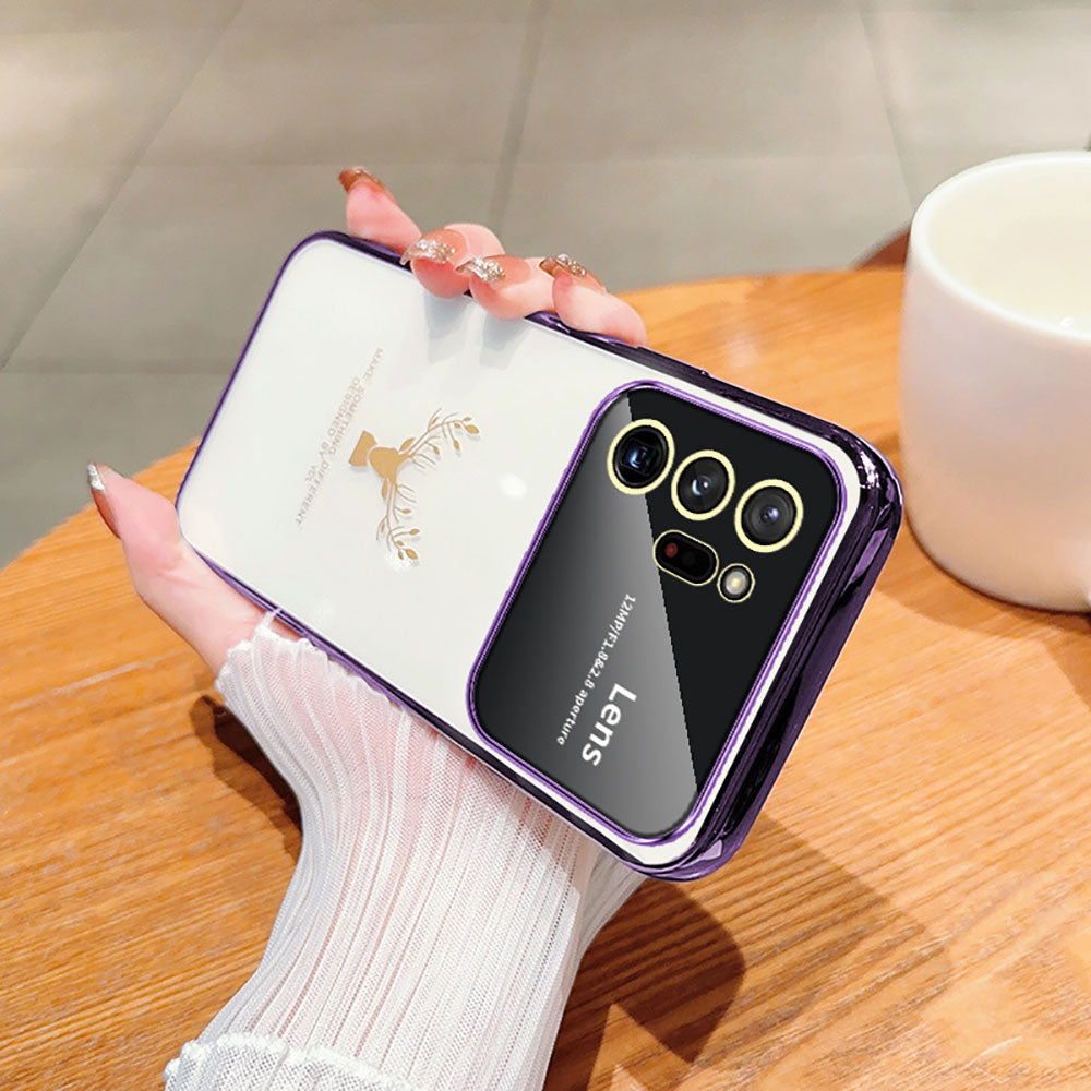 Electroplated Transparent Elk Head TPU Phone Case For Samsung Galaxy