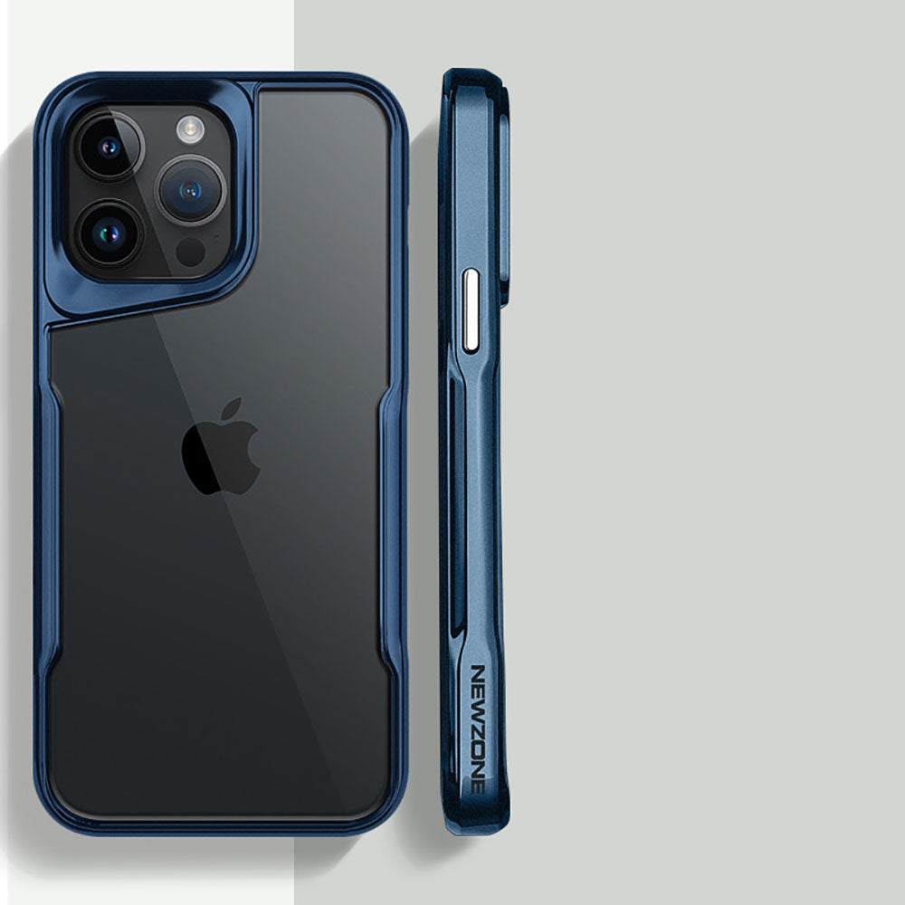 Armor Electroplating Small Waist Transparent Acrylic Phone Case For iPhone