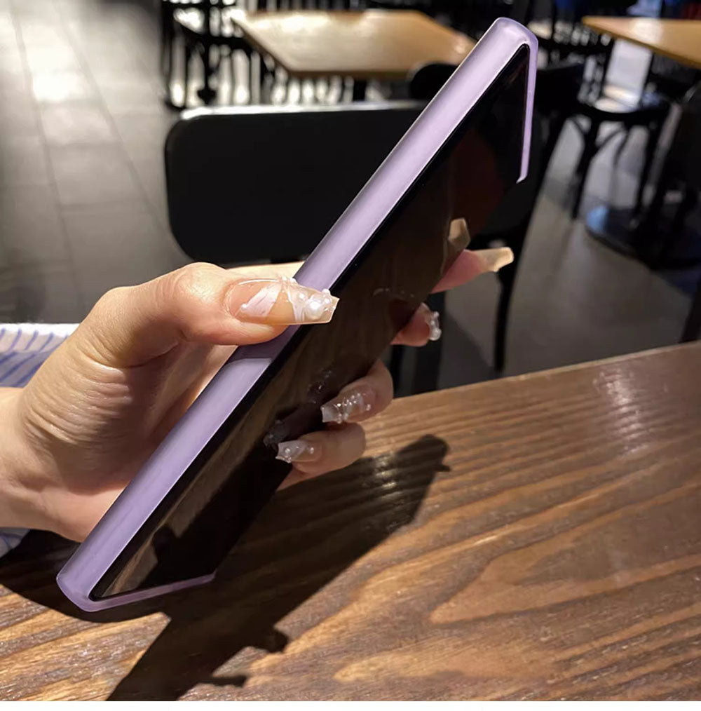 Frosted Transparent Magnetic Stand Anti-Fall Phone Case For Samsung