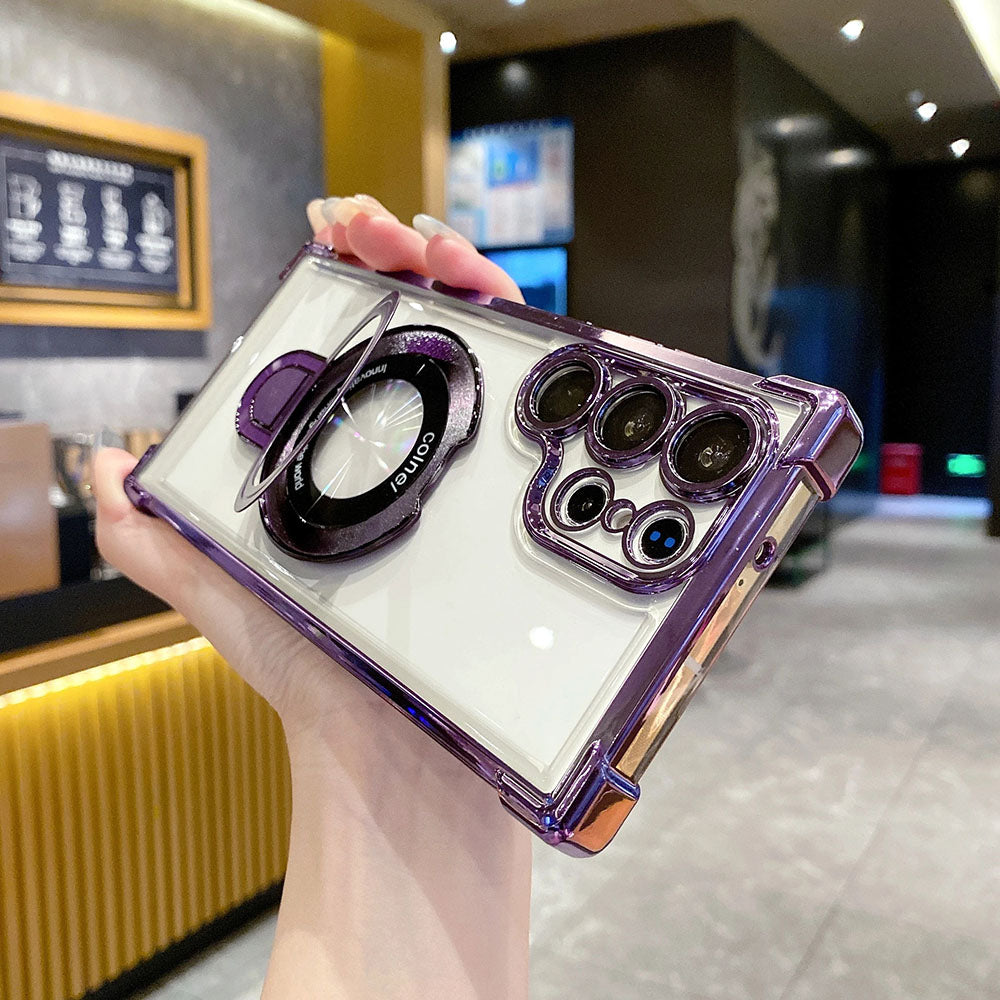 Transparent Phone Case For Samsung With Lens Protector