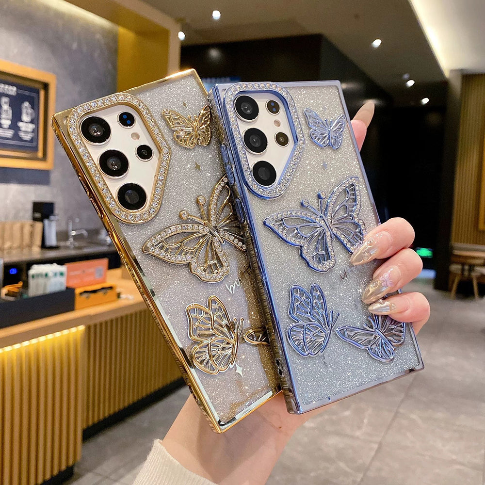 Diamond Butterfly Phone Case For Samsung Galaxy