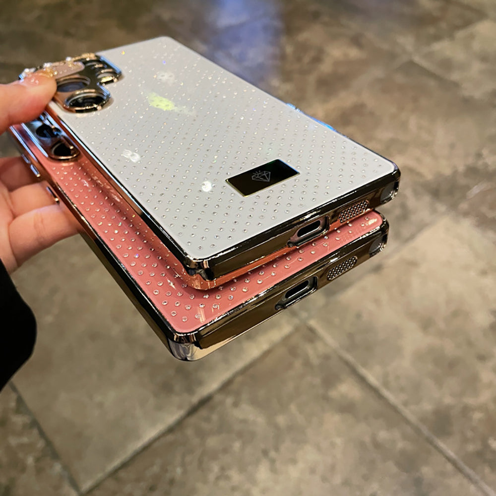 Luxury Diamond Plated Electroplated Phone Case For Samsung