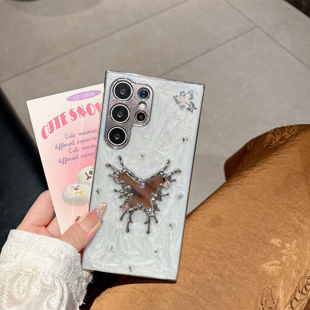 Diamond Epoxy Butterfly Phone Case For Samsung Galaxy