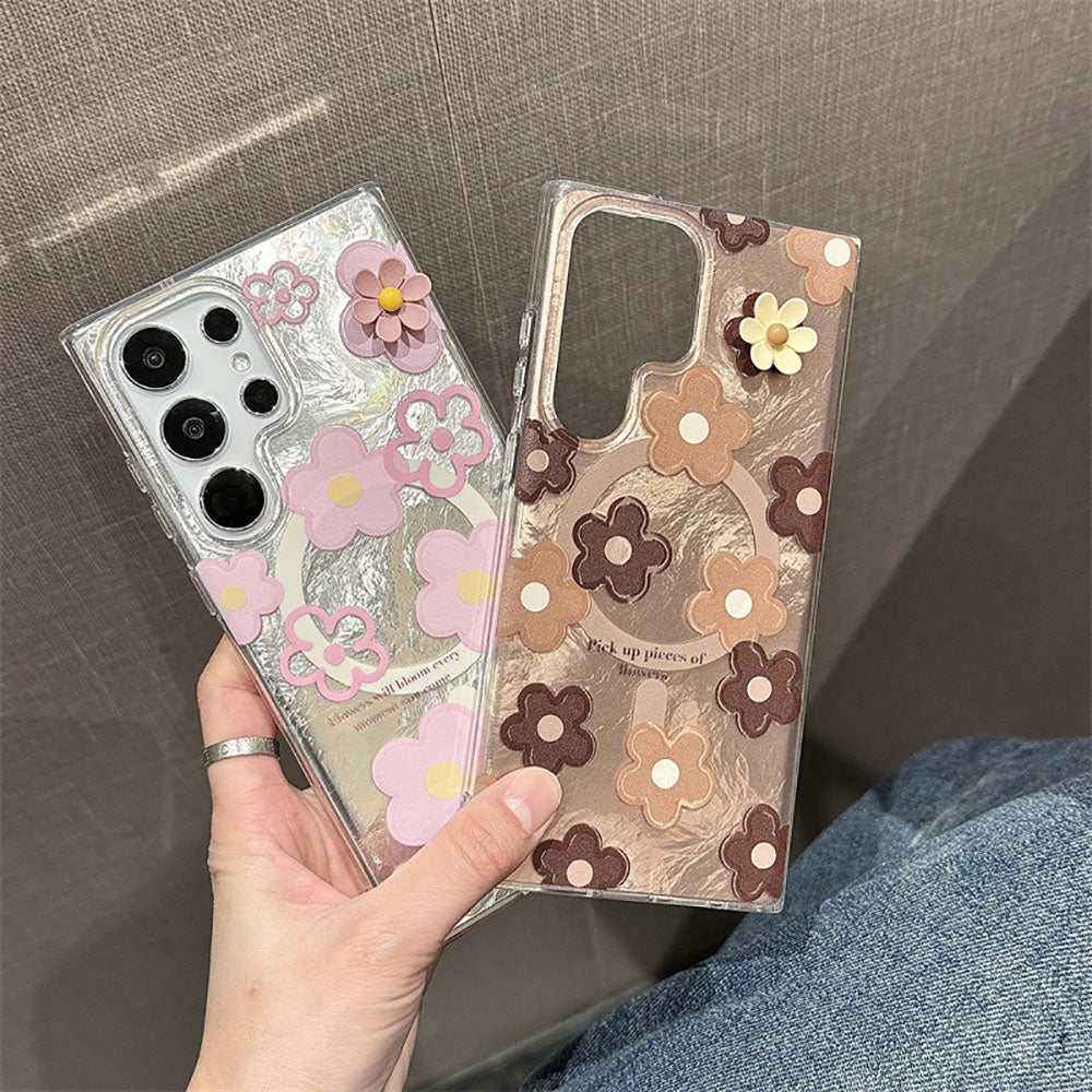Laser Flower Phone Case For Samsung Galaxy