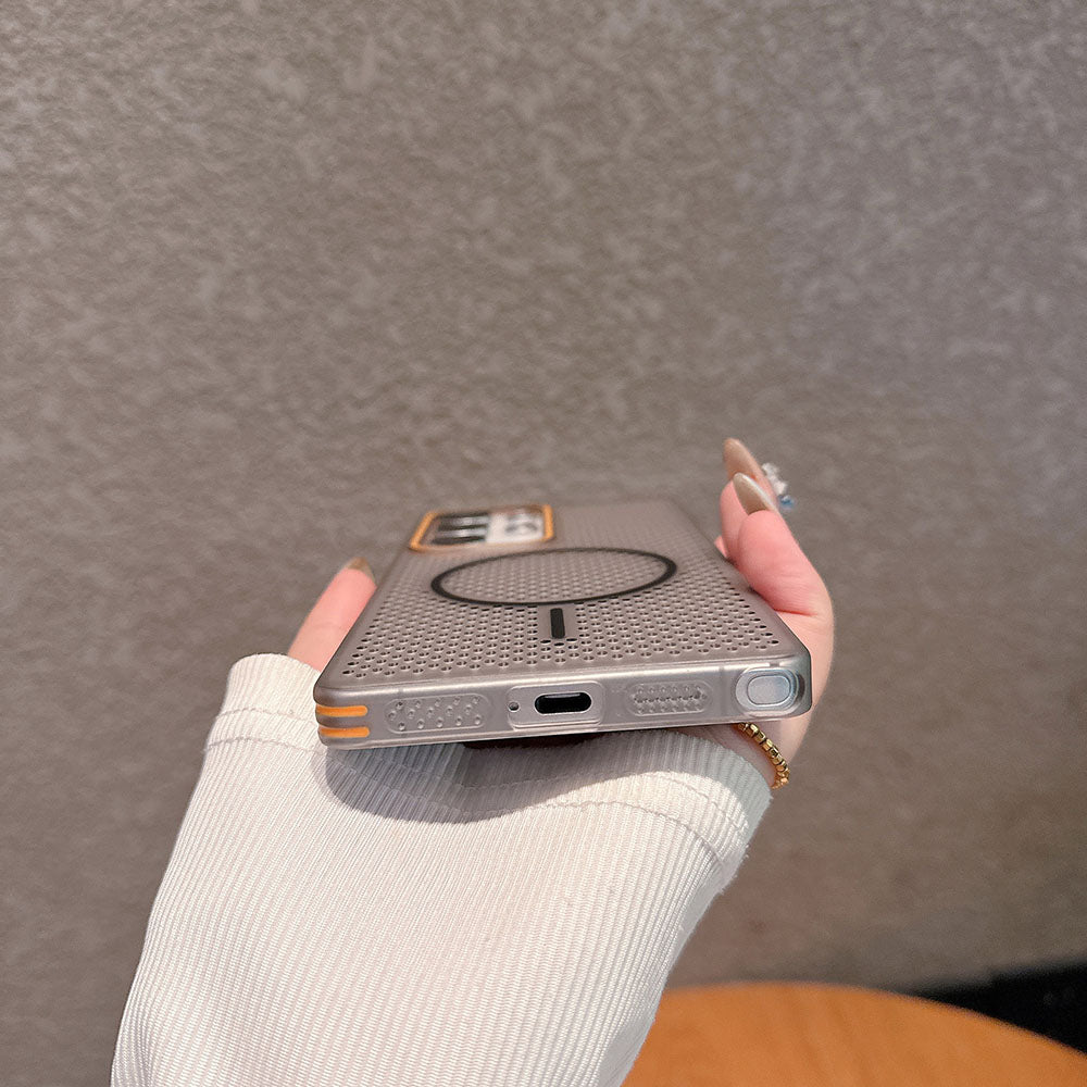 Ultra-thin Mesh Breathable Heat Dissipation Magnetic Phone Case For Samsung Galaxy
