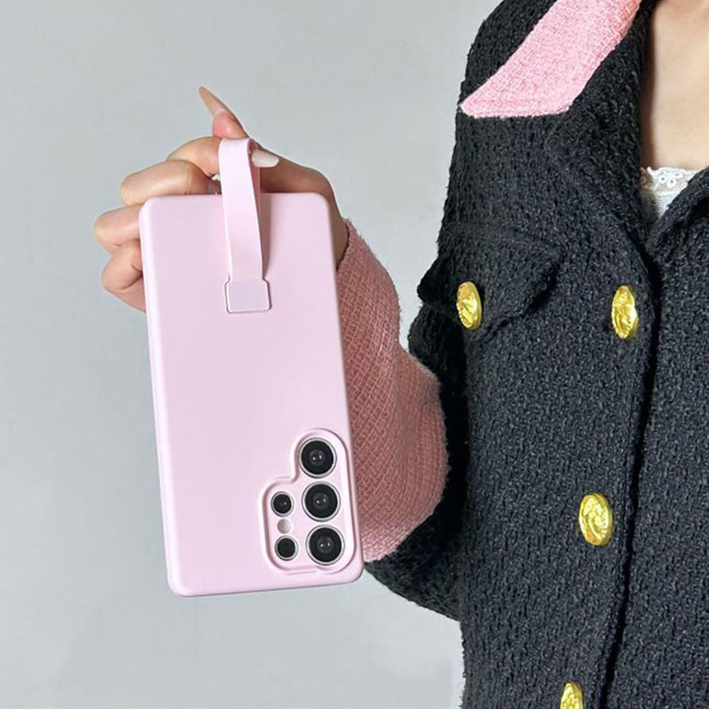 Frosted Liquid Silicone Electroplated Magnetic Lanyard Phone Case For Samsung Galaxy