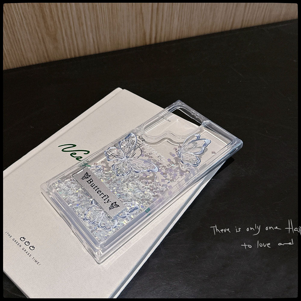 Dream Crystal Butterfly Diamond Quicksand Phone Case For Samsung Galaxy