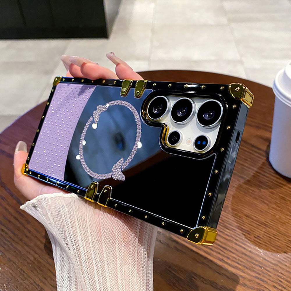 Luxury Diamond Butterfly Electroplated Mirror Phone Case For Samsung Galaxy