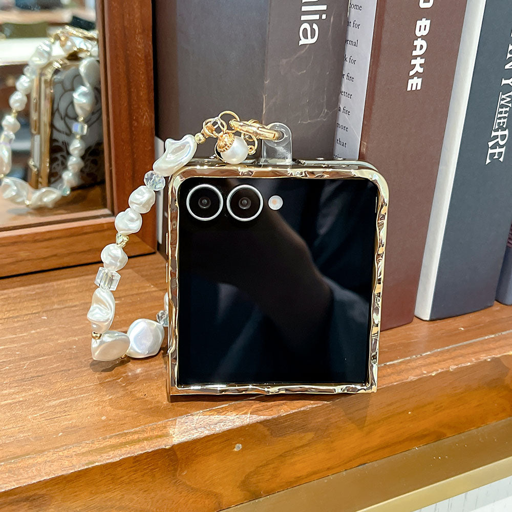 Electroplated Gold Rose Phone Case For Samsung Galaxy Z Flip 7/6/5/4/3