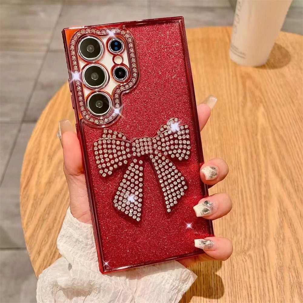 Sparkling Diamond Electroplated Butterfly Phone Case For Samsung Galaxy