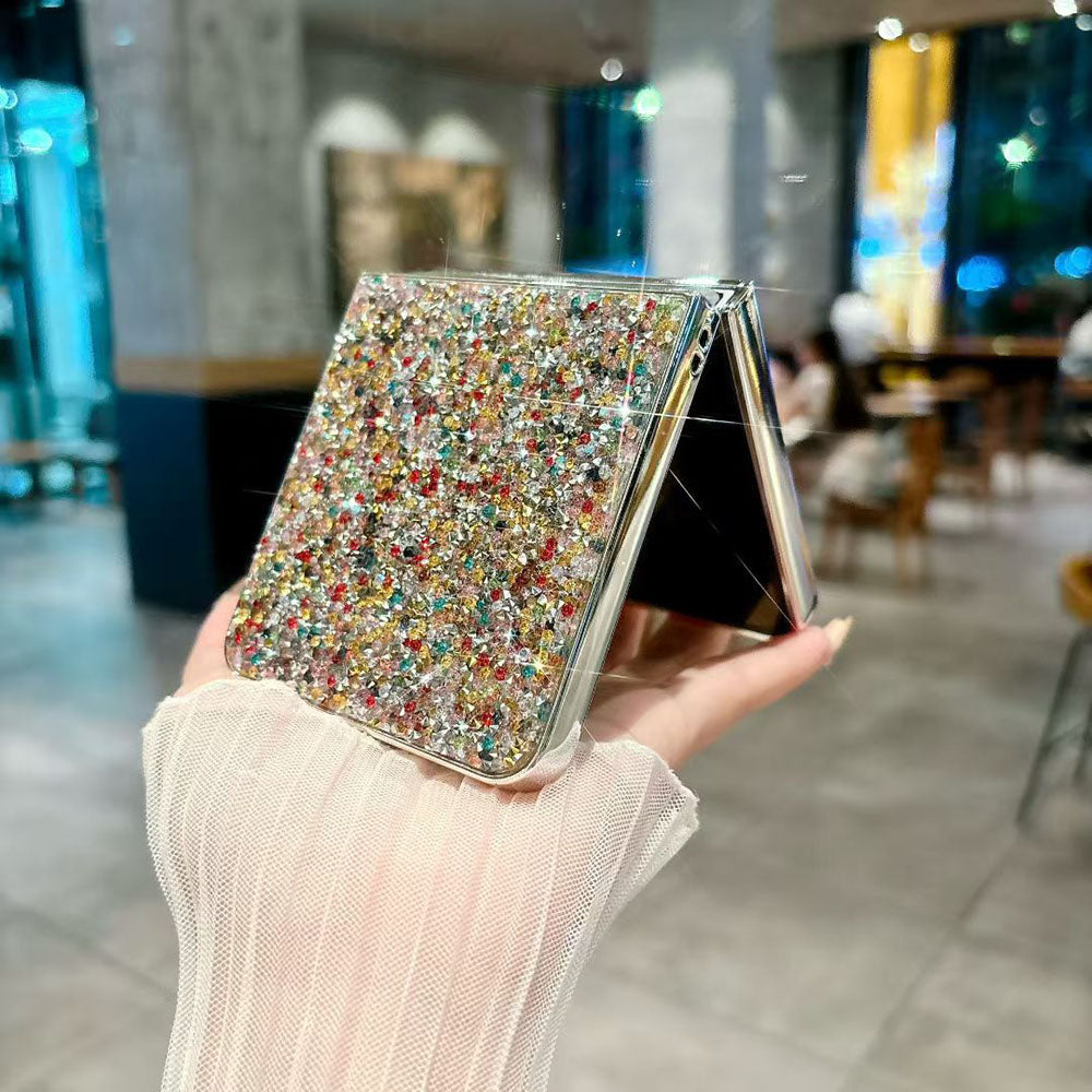 Glitter Rainbow Electroplated Phone Case For Samsung Galaxy Z Flip 7/6/5/4/3