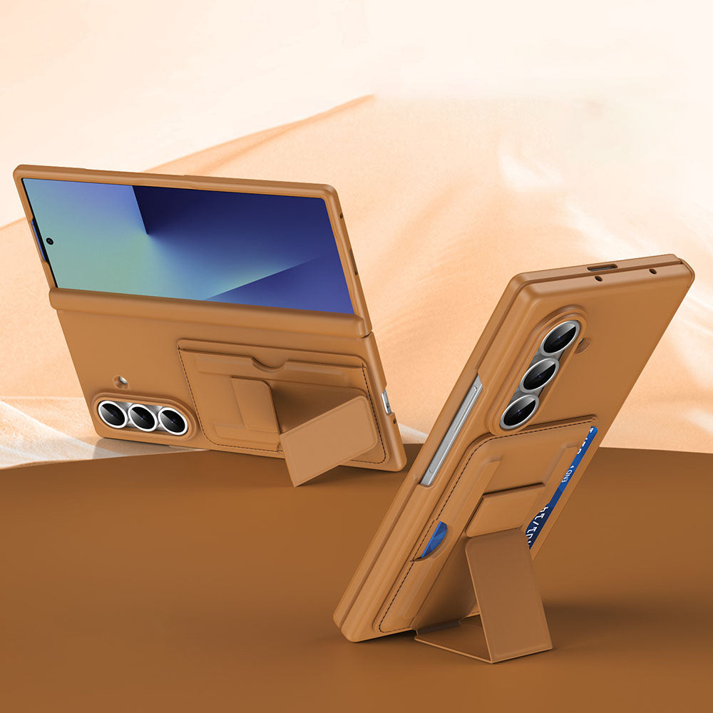 Elegant Earl Card Holder Phone Case For Galaxy Z Fold with Screen Protector