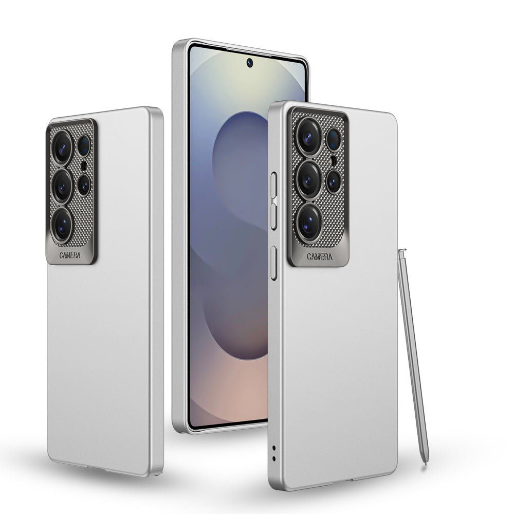 Frosted Ultra-thin Metal Lens Protection Shockproof Case for Galaxy S25 Ultra