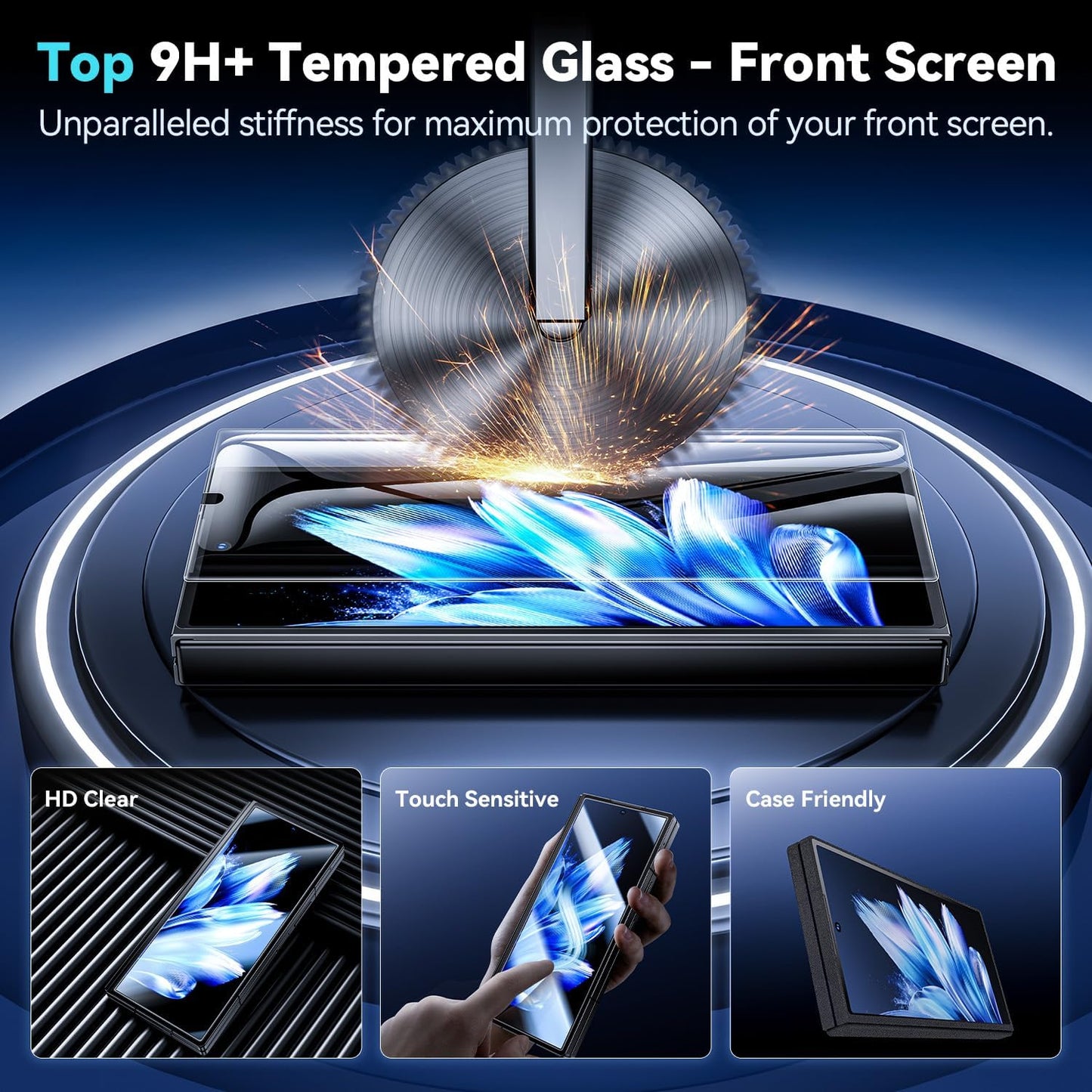 Galaxy Z Fold7 Fold6 Fold5 Foldable Screen Protector With Auto Align Mounting Frame Kit