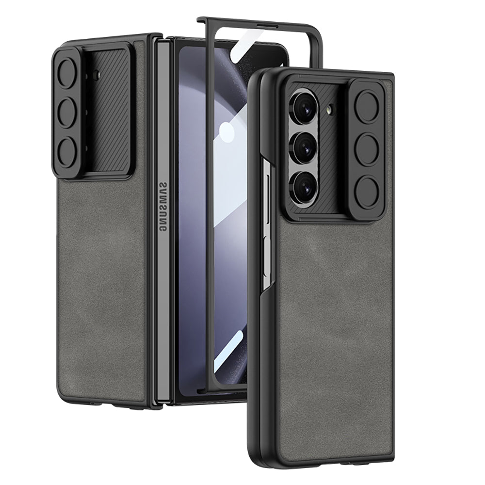 All-inclusive Lens Slide Protector Phone Case With Back Screen Protector For Samsung Galaxy Z Fold 5/4/3 5G - Mycasety Mycasety