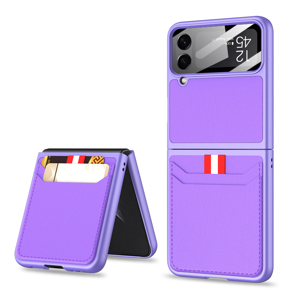 Wallet Leather Case with Back Screen Protector For Samsung Galaxy Z Flip4 5G - GiftJupiter