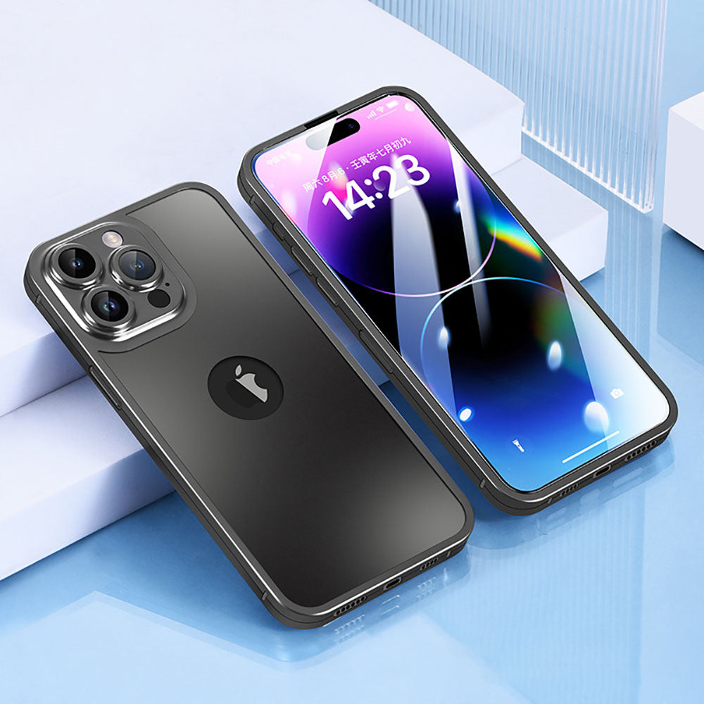 360 Degree Titanium Alloy Comprehensive Protective Integrated Phone Case With Protective Film For iPhone