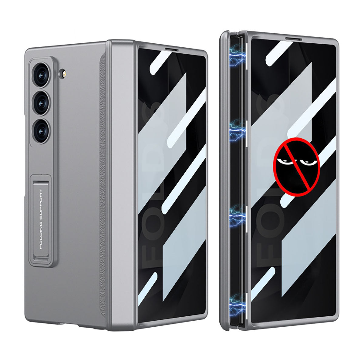 Magnetic Hinge Hidden Bracket All-included Case With Back Screen Protector For Galaxy Z Fold 7/6/5/4/3
