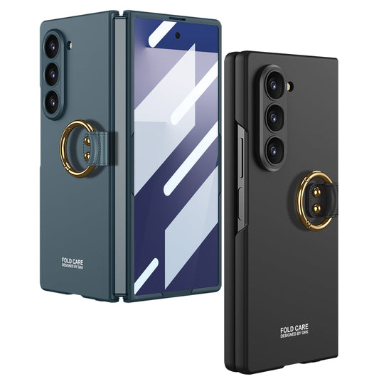 Luxury Leather Shockproof Phone Case With Back Screen Protector For Galaxy Z Fold 6/7