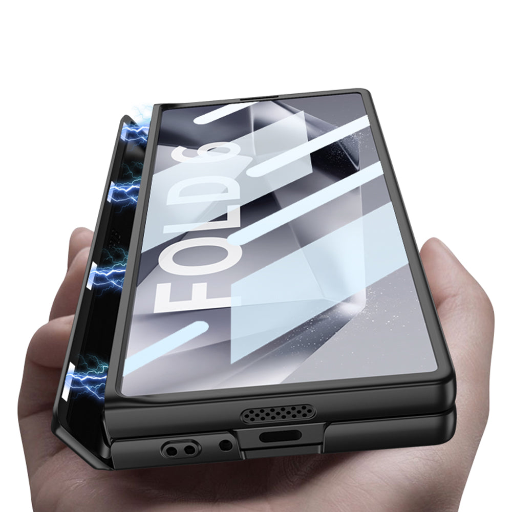 Magnetic Hinge Bracket Shockproof Phone Case With Back Screen Protector For Galaxy Z Fold6