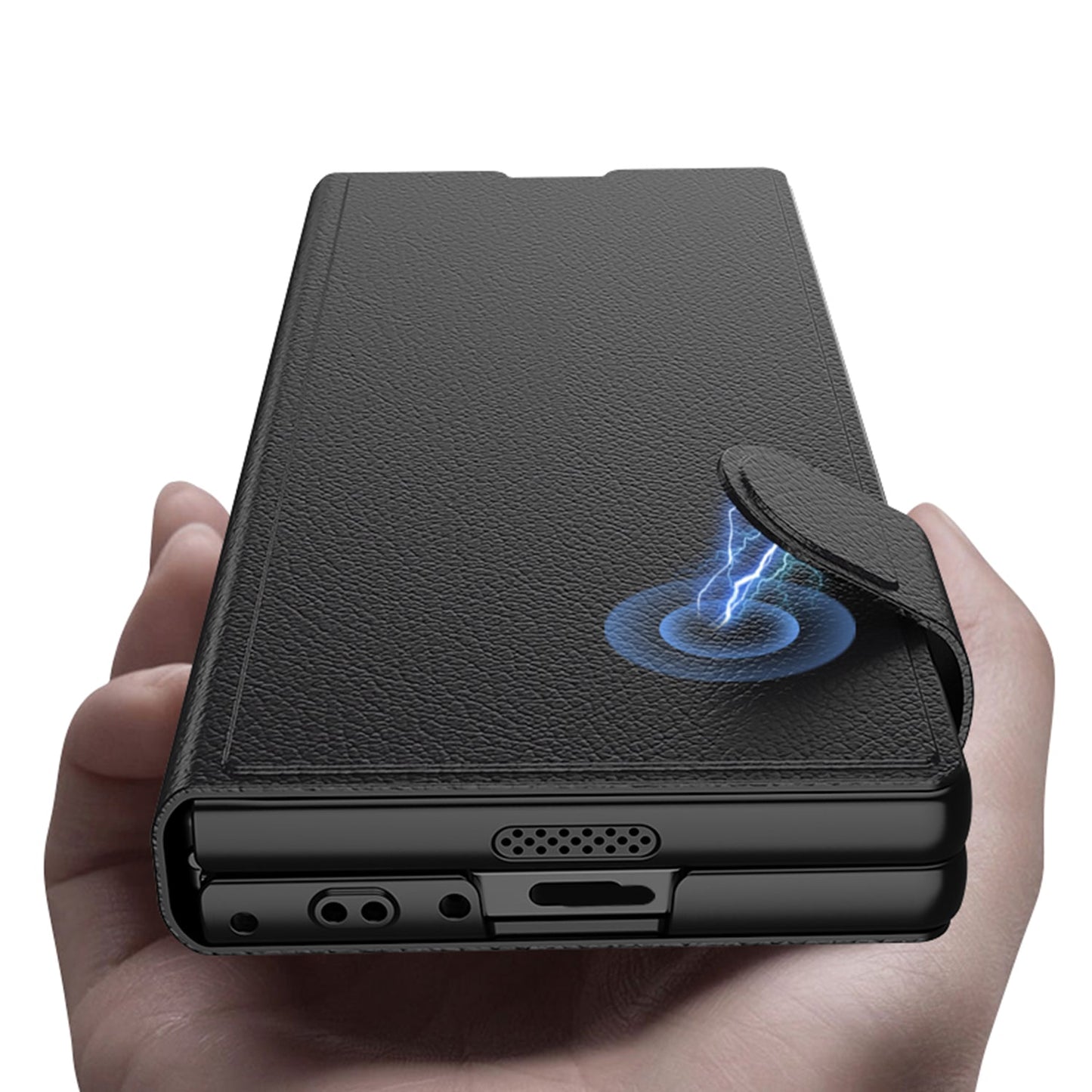 Luxurious Leather Cover Shockproof Phone Case With Screen Protector For Galaxy Z Fold 6/7