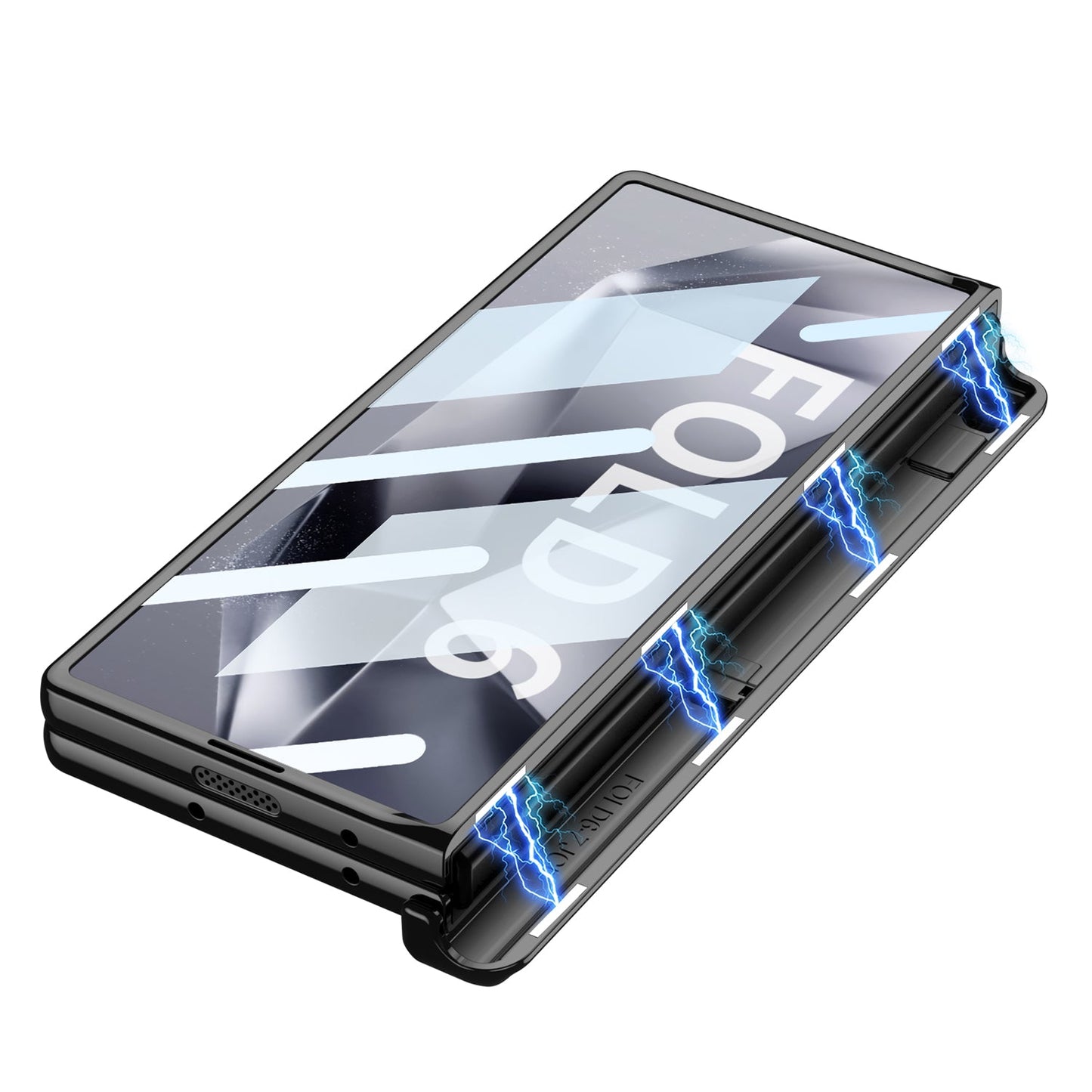 Transparent Magnetic Hinge Bracket Shockproof Phone Case With Screen Protector For Galaxy Z Fold 6/7