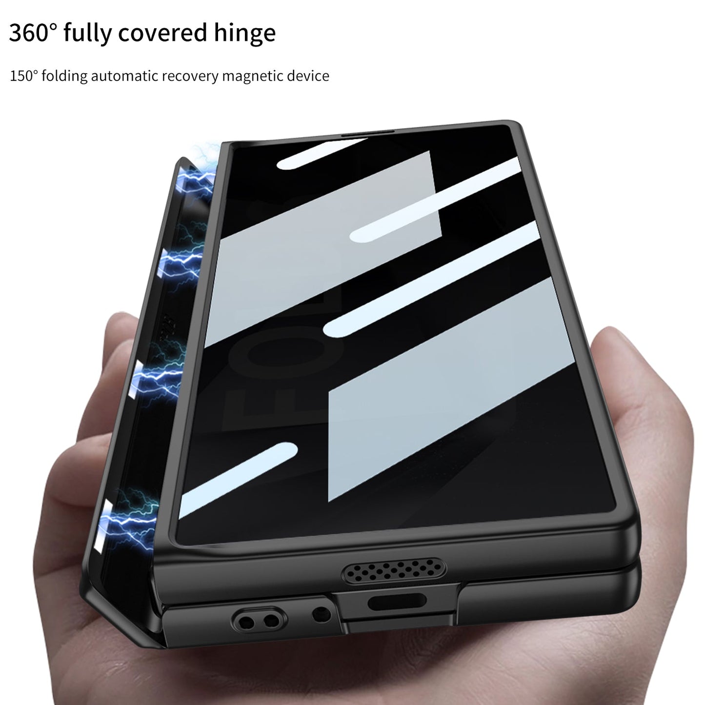 Magnetic Hinge Hidden Bracket All-included Case With Back Screen Protector For Galaxy Z Fold 7/6/5/4/3