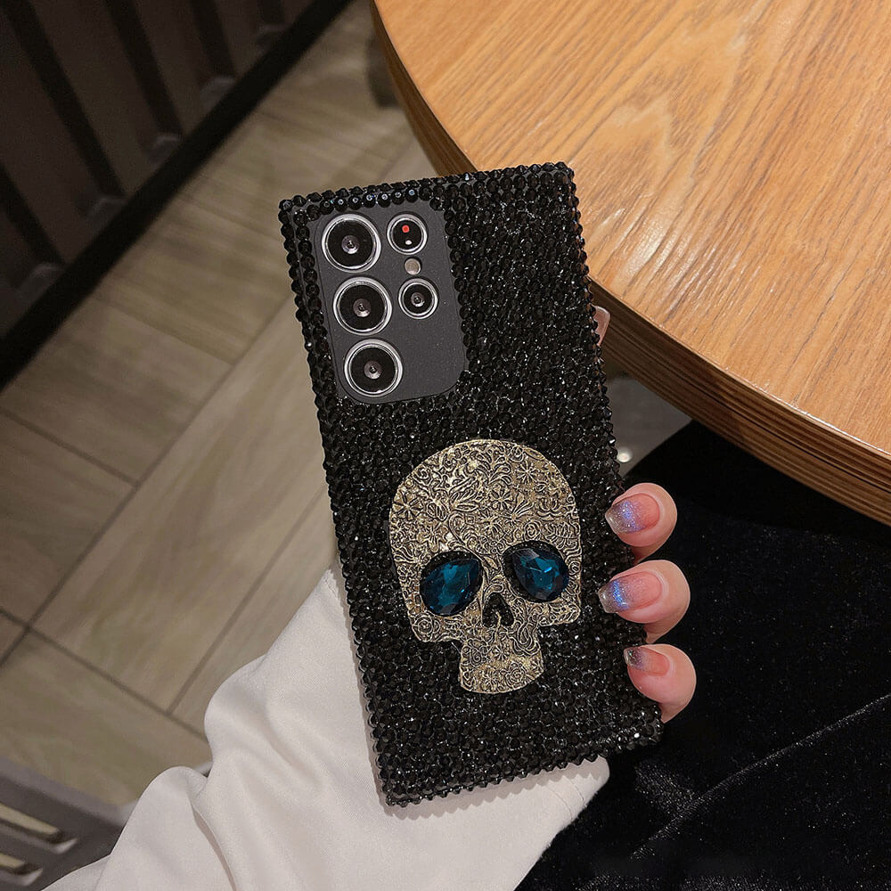 Luxury Rhinestone Skull Phone Case For Samsung Galaxy Series