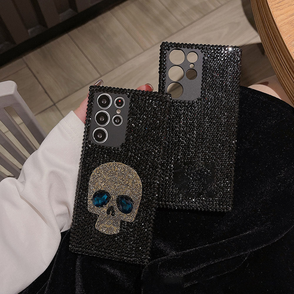 Luxury Rhinestone Skull Phone Case For Samsung Galaxy Series