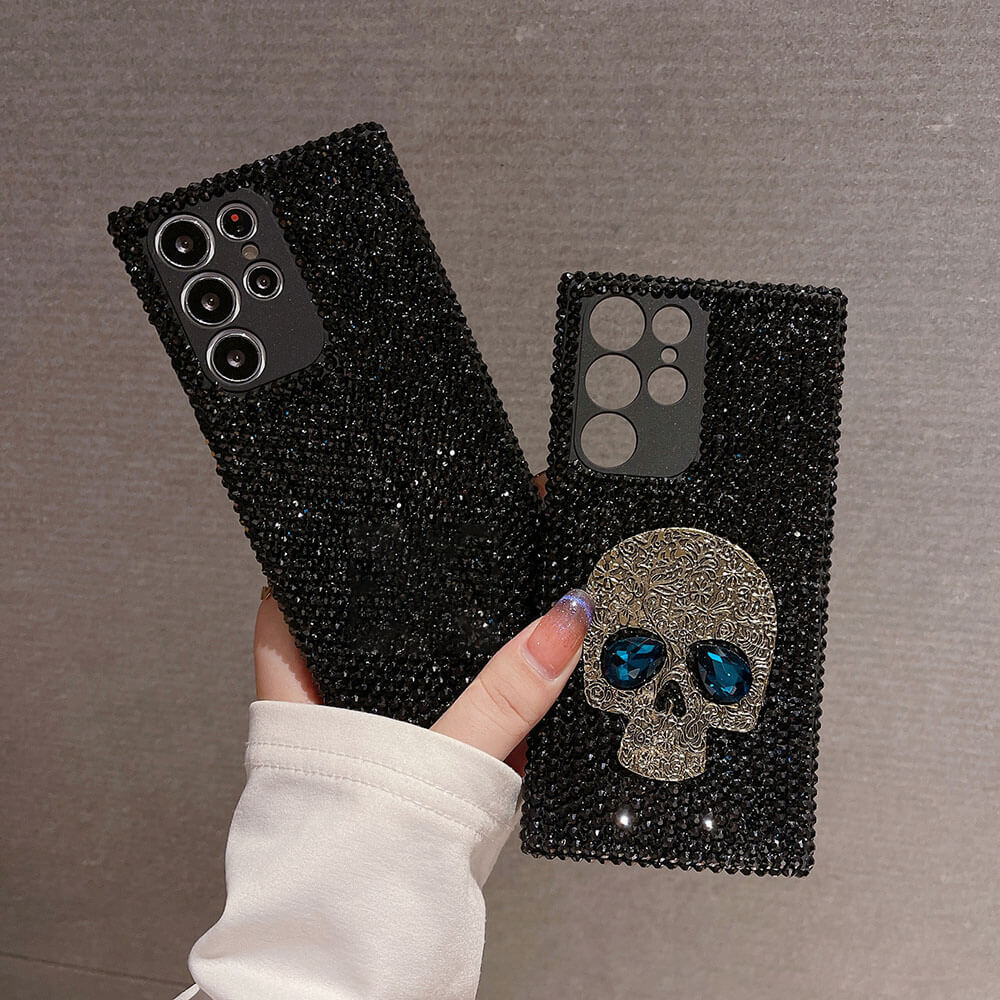 Luxury Rhinestone Skull Phone Case For Samsung Galaxy Series