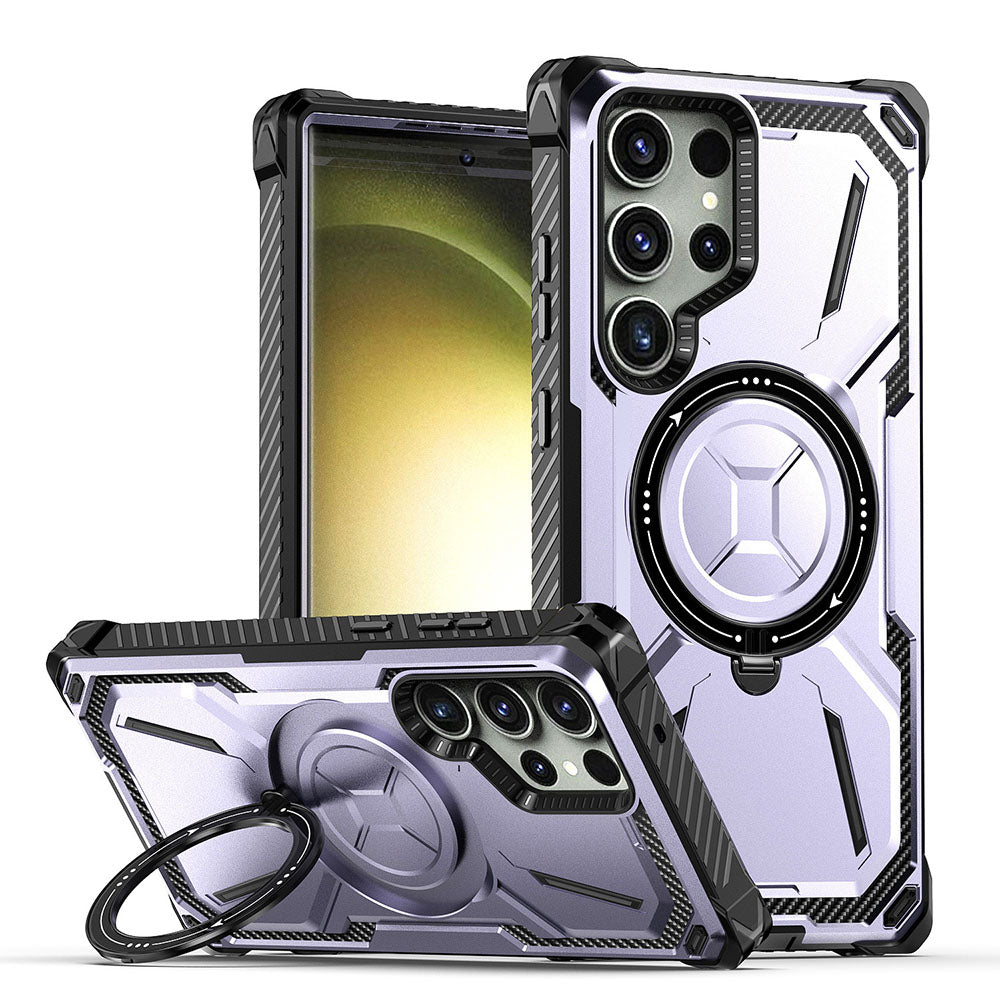 Metal Armor Four Corners Anti-Fall Magnetic Phone Case For Samsung Galaxy
