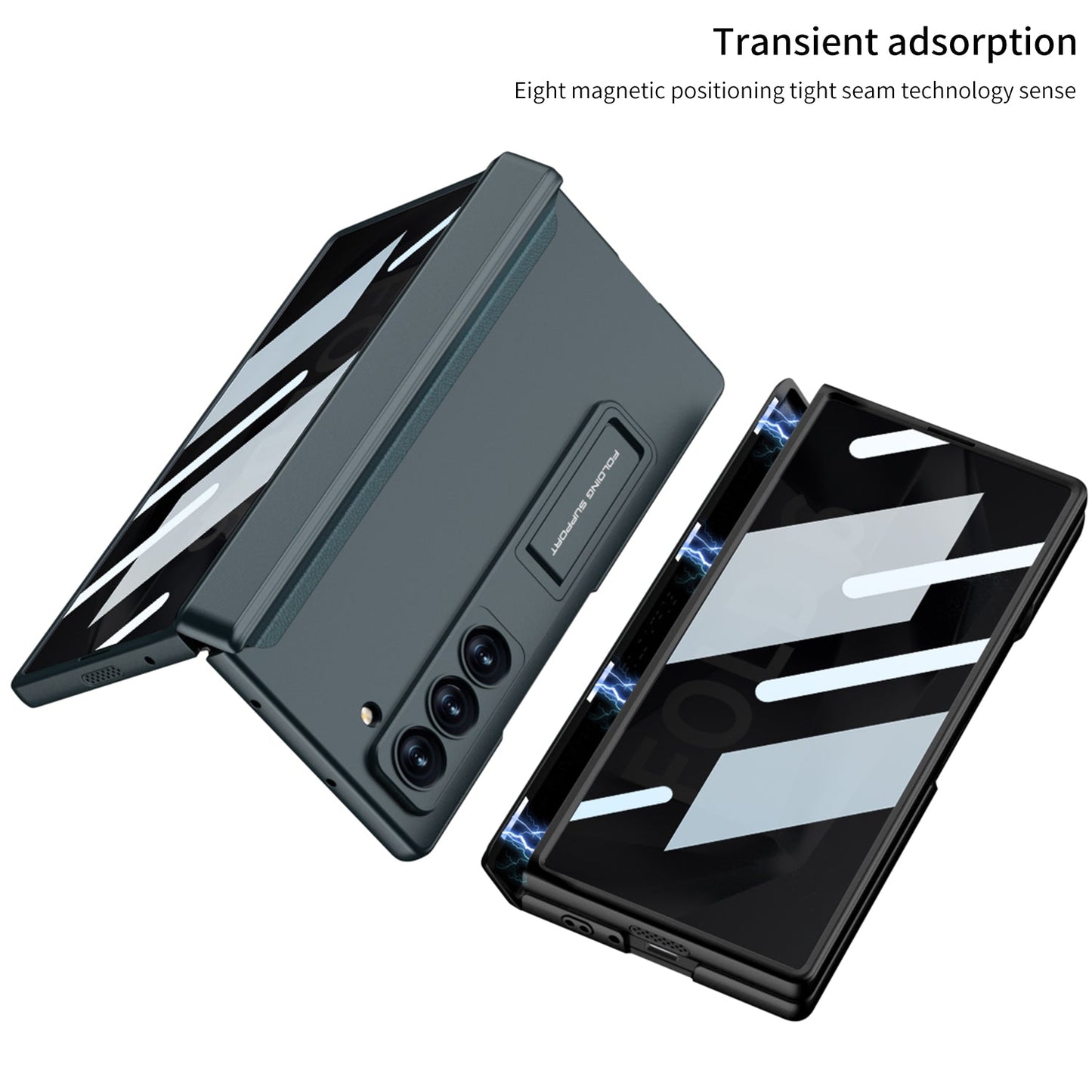 Magnetic Hinge Hidden Bracket All-included Case With Back Screen Protector For Galaxy Z Fold 7/6/5/4/3