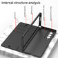 Leather Pen Holder Armor Back Case For Samsung Galaxy Z Fold3 Fold4 5G - Mycasety Mycasety