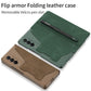 Leather Pen Holder Armor Back Case For Samsung Galaxy Z Fold3 Fold4 5G - Mycasety Mycasety