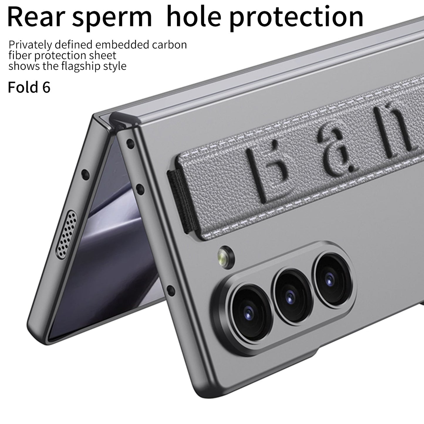 Luxury Wristband Holder Shockproof Phone Case With Back Screen Protector For Galaxy Z Fold 6/7