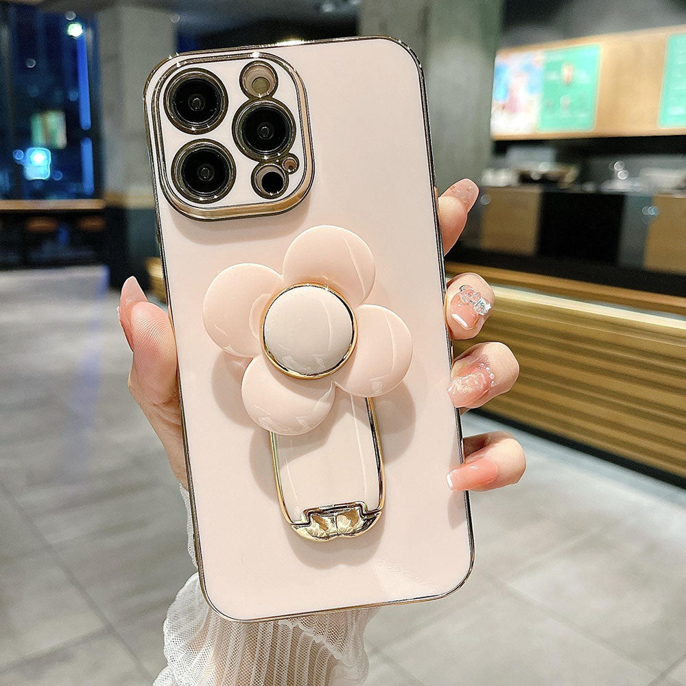 Electroplating Rotating Large Windmill Bracket All-Inclusive Drop-Proof Phone Case For iPhone