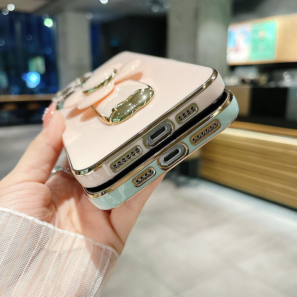 Electroplating Rotating Large Windmill Bracket All-Inclusive Drop-Proof Phone Case For iPhone