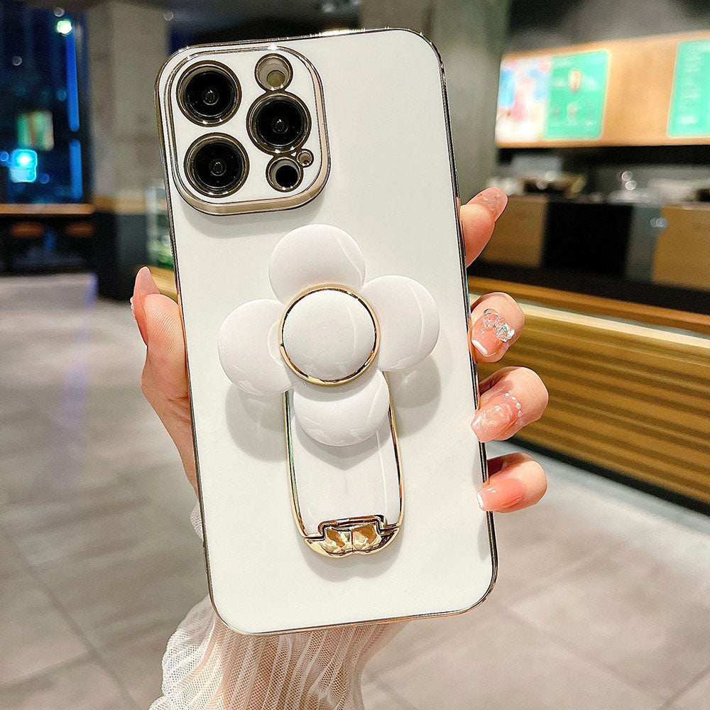 Electroplating Rotating Large Windmill Bracket All-Inclusive Drop-Proof Phone Case For iPhone