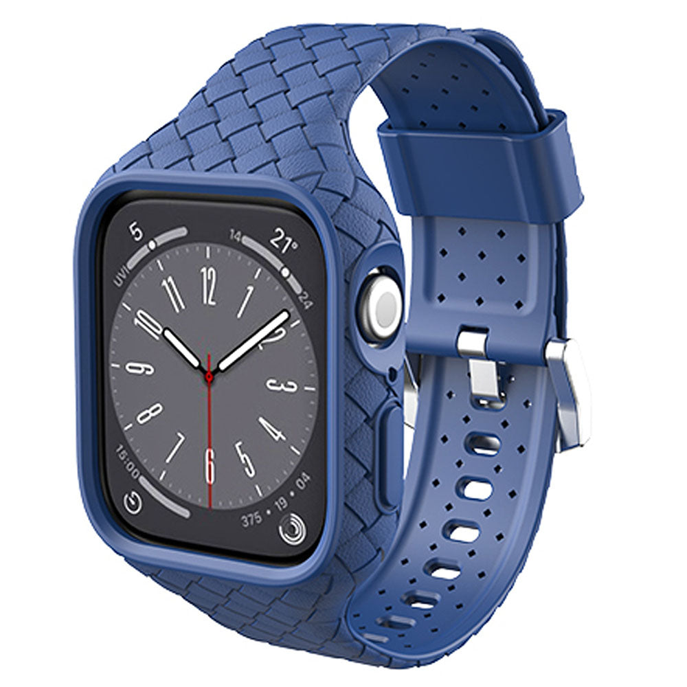 Heat Dissipation Magnetic Woven Pattern Tpu iPhone Case With Apple Watch Band