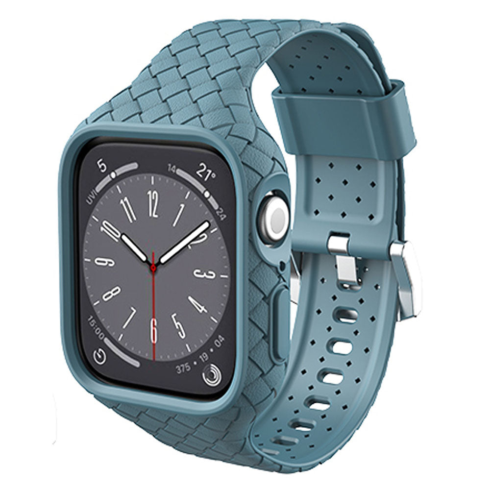 Heat Dissipation Magnetic Woven Pattern Tpu iPhone Case With Apple Watch Band