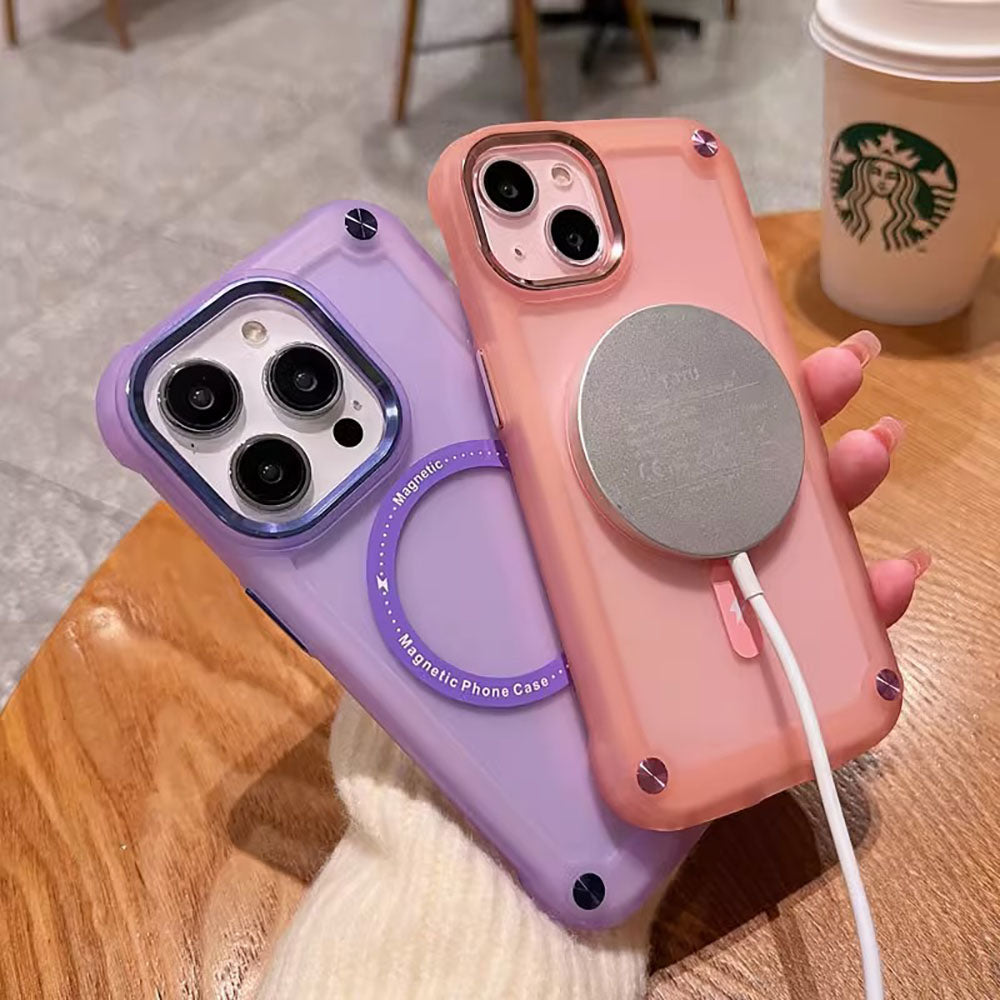 Magnetic Four-Corner Drop-Proof Frosted Phone Case For iPhone