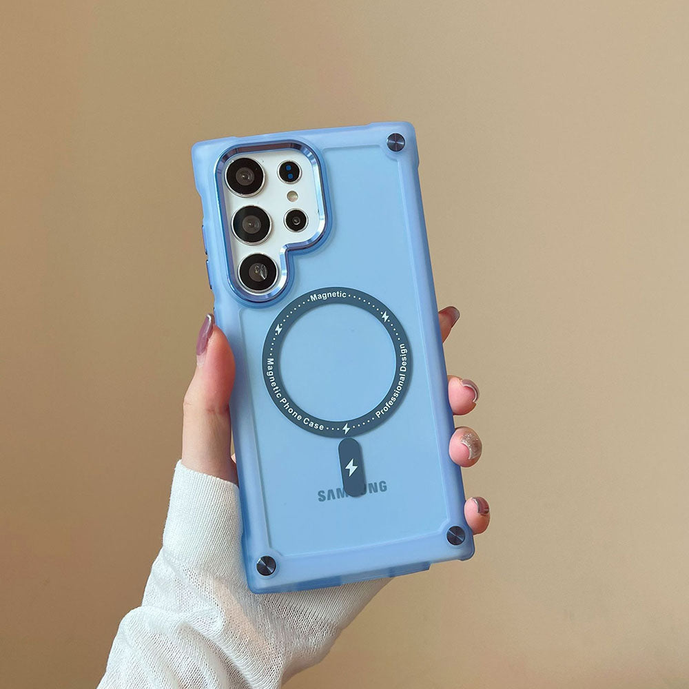 Magnetic Four-Corner Drop-Proof Frosted Phone Case For Samsung S23 S22 Series