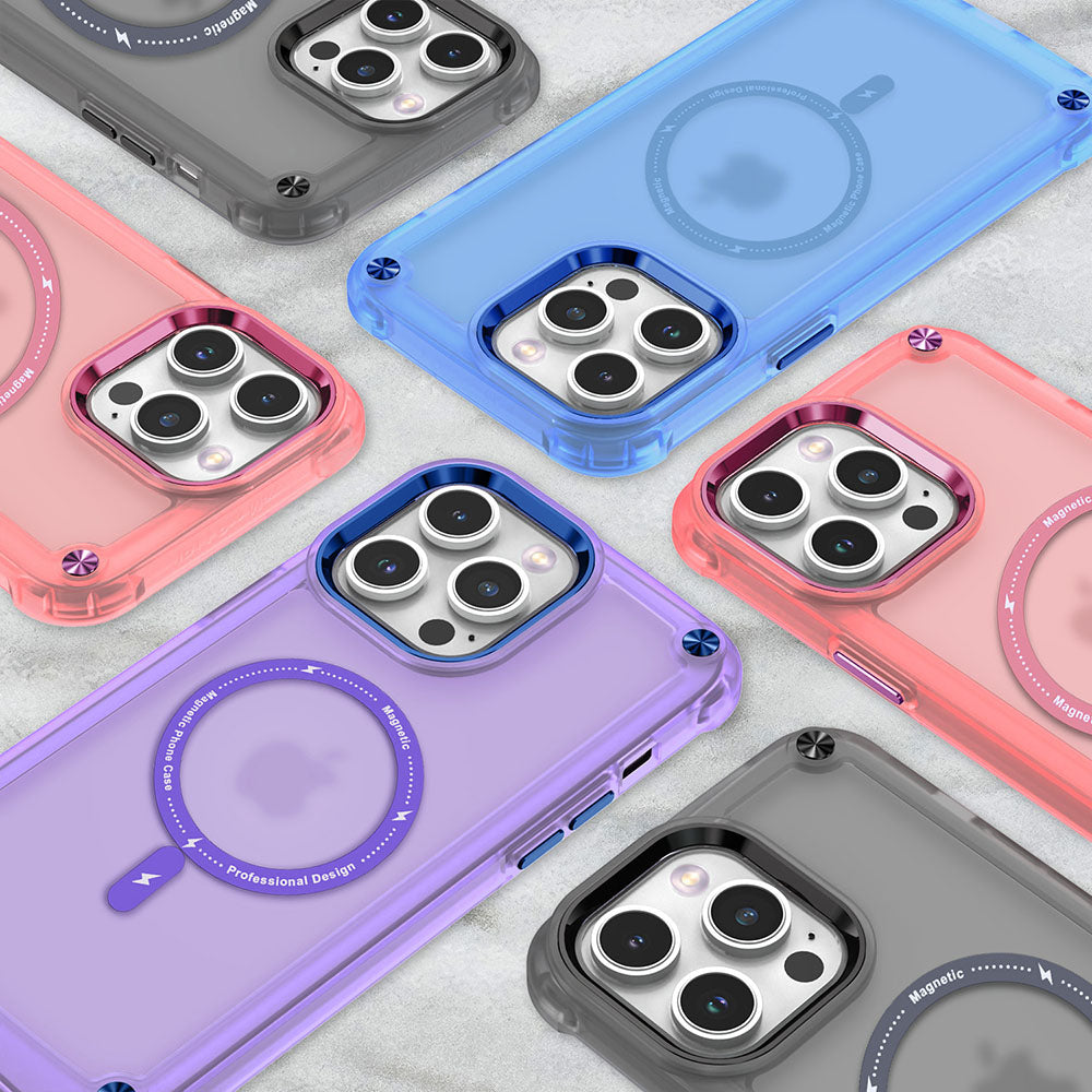 Magnetic Four-Corner Drop-Proof Frosted Phone Case For iPhone