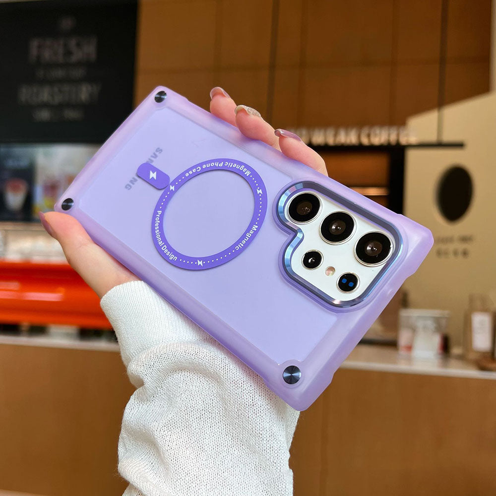Magnetic Four-Corner Drop-Proof Frosted Phone Case For Samsung S23 S22 Series