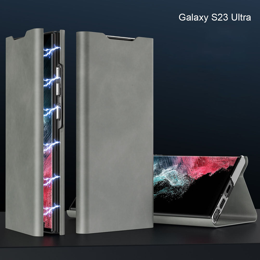 Card Holder Magnetic Anti-Fall Protective Leather Case With Pen Slot Phone Case For Samsung Galaxy - GiftJupiter