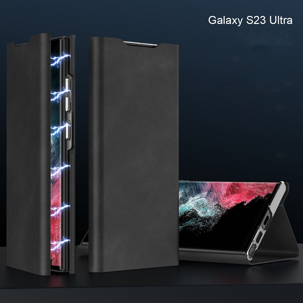 Card Holder Magnetic Anti-Fall Protective Leather Case With Pen Slot Phone Case For Samsung Galaxy - GiftJupiter