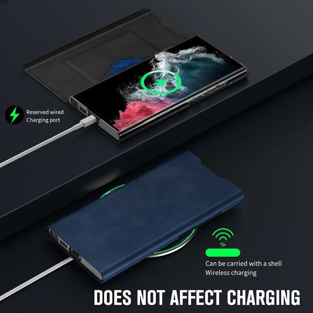 Card Holder Magnetic Anti-Fall Protective Leather Case With Pen Slot Phone Case For iPhone