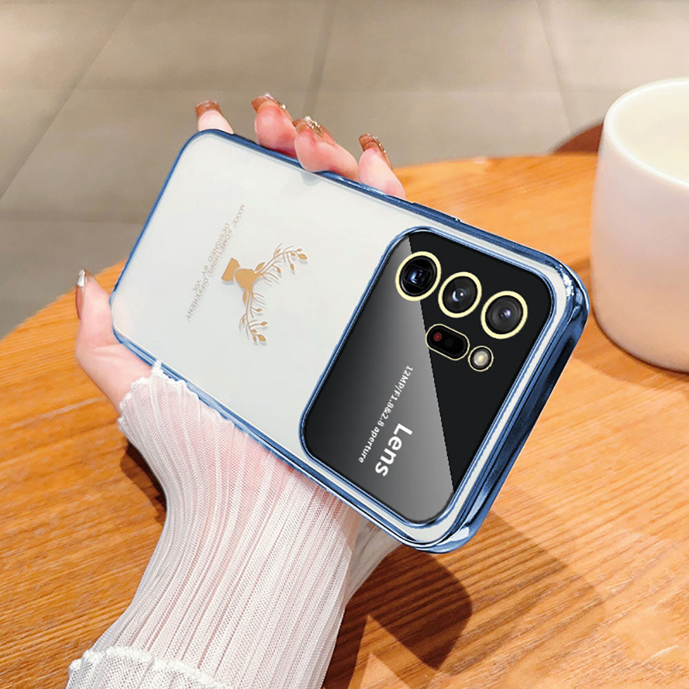 Electroplated Transparent Elk Head TPU Phone Case For Samsung Galaxy