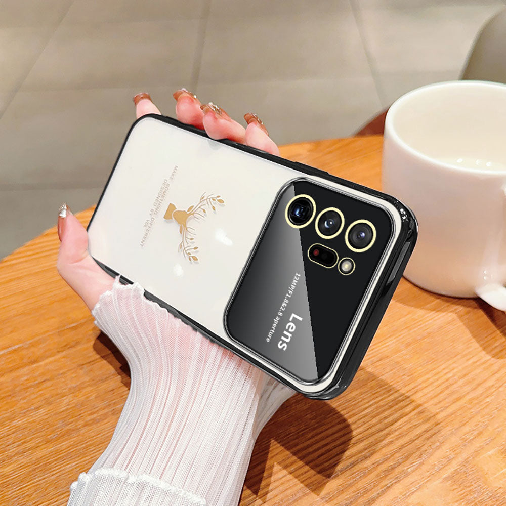 Electroplated Transparent Elk Head TPU Phone Case For Samsung Galaxy